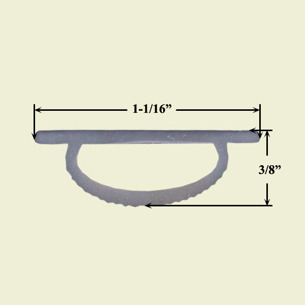 36 inch by 1-1/16 inch Vinyl Threshold Replacement Insert for SDS Doors - Gray