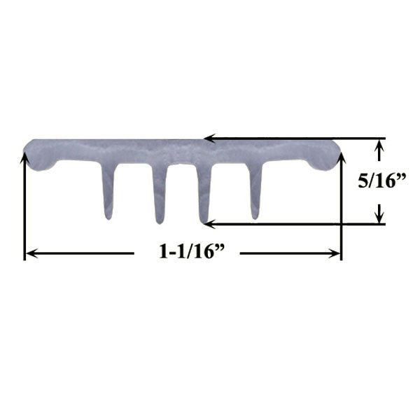 1-1/16 inch Vinyl Door Bottom Threshold Insert - Gray *DISCONTINUED*