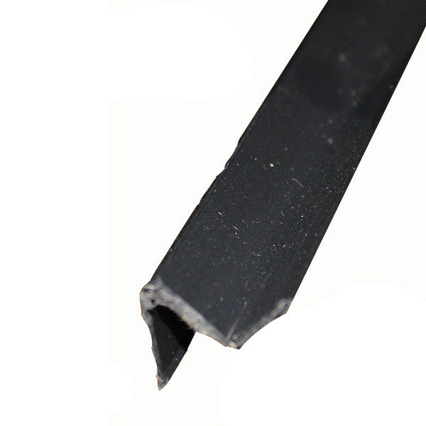 Vinyl Glazing Bead, 6 Line Shape, 6' - Black