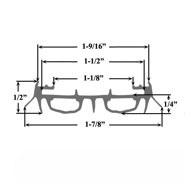 Slide-On Bottom Sweep for 36 inch Door - Beige