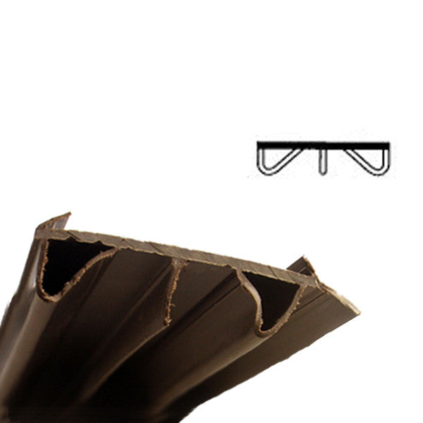 Door Bottom/Sweep, Staple-On, Low Profile, Brown