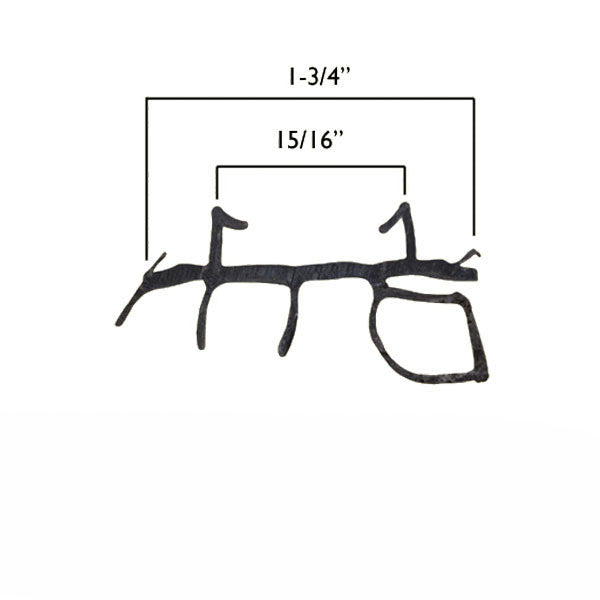 Snap-In 2-Barb Door Sweep, Brown *DISCONTINUED*