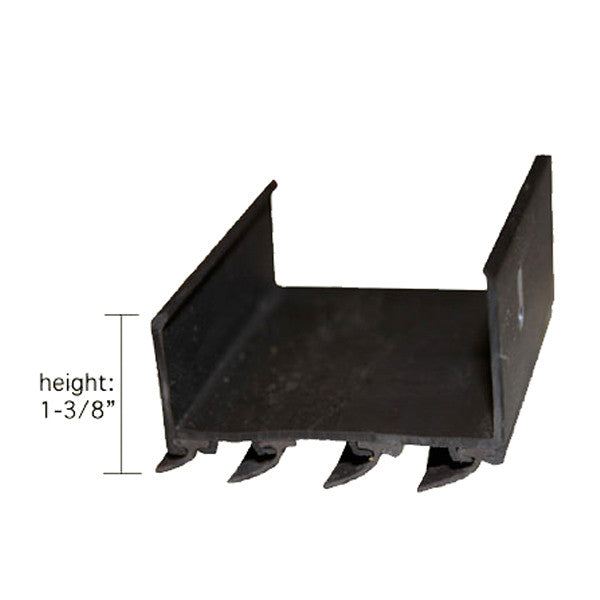 Door Bottom/Sweep, U-shaped Wrap-around Vinyl - Brown