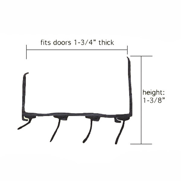 Door Bottom/Sweep, U-shaped Wrap-around Vinyl - Brown