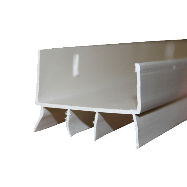 Door Bottom/Sweep, U-shaped Wrap-around Vinyl - White