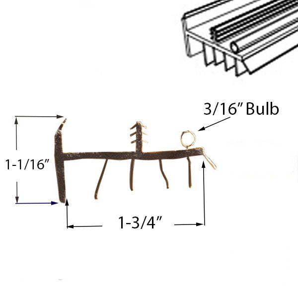 MARVIN DOOR SWEEP, BOTTOM SEAL - WEATHERSTRIP V302 - BEIGE *Discontinued*