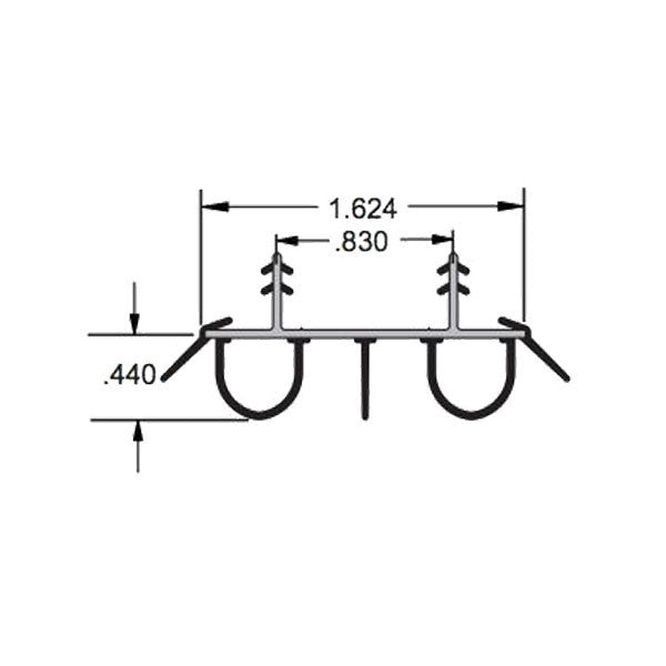 Door Bottom/Sweep, Snap-In, 2 Kerf @ 7/8" - Brown