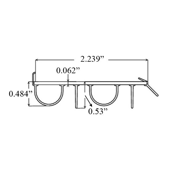 Door Bottom Sweep, Staple/Nail on, for 2-1/4" Thick Door
