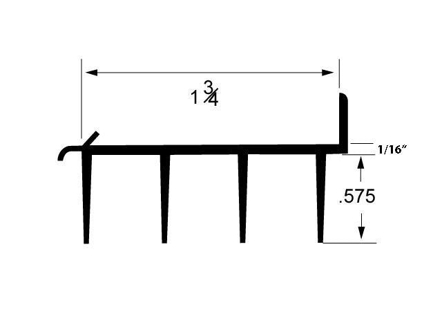 Door Bottom/Sweep, Staple-On, 36 inch