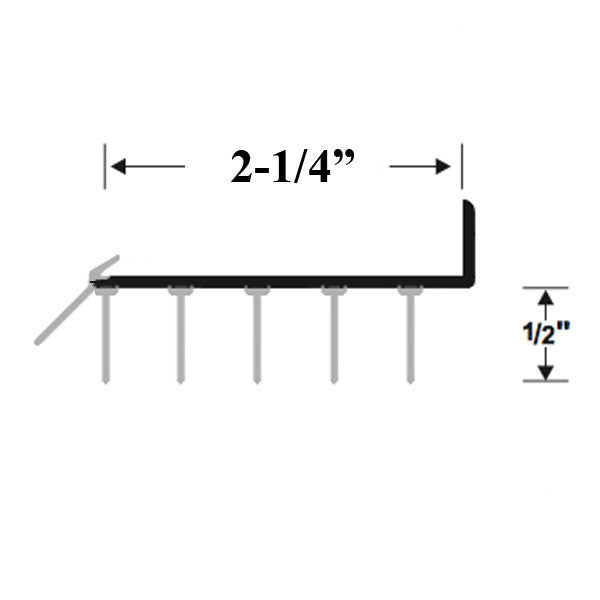 48 inch Vinyl Door Sweep for 2-1/4 Door - Chocolate Brown