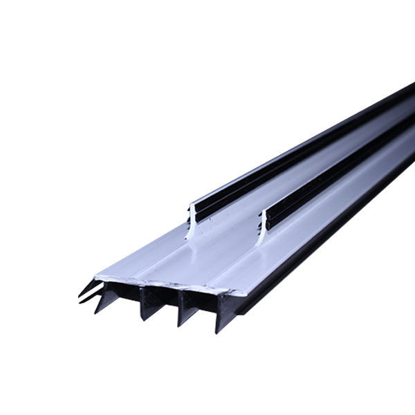 Door Bottom/Sweep, Vinyl, 7/8 Barbs, Black Fins, Snap-in - 36 inches