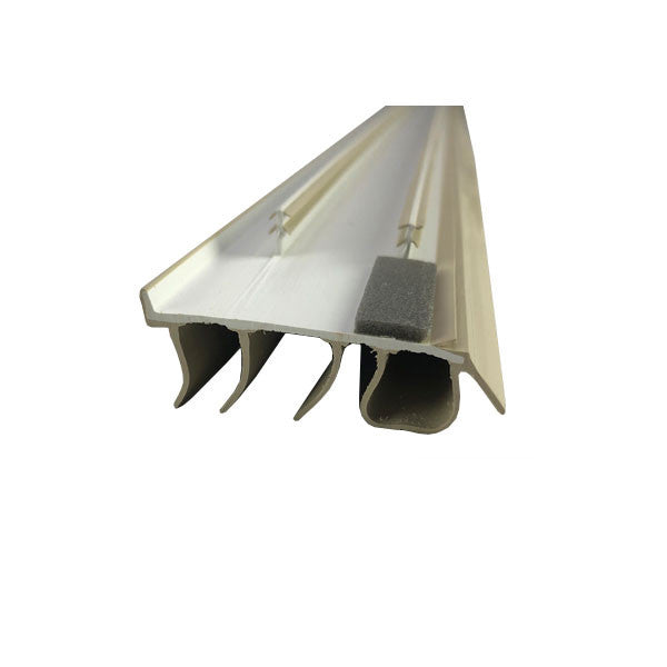 34-9/16" Door Bottom, Drive-In Sweep with 2 Barbs for Kerf Application - Beige