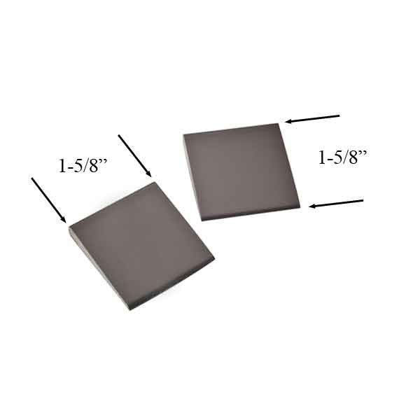 Dust / Corner Pad, 1-5/8 x 1-5/8, Adhesive Back - Brown