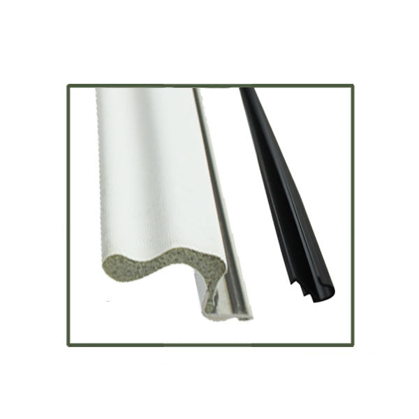 Peachtree Avanti Steel Door Weatherstrip, Q-Lon, Extended Reach, 96 Length,