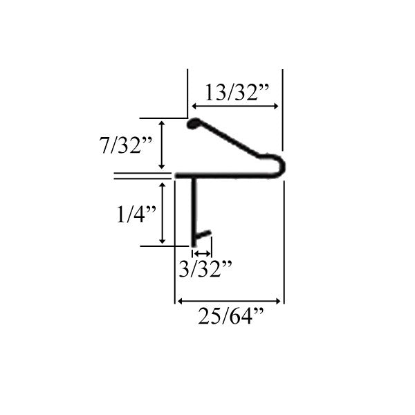 8 Foot Polyflex Weather Seal for Casement and Awning Windows, .405 Width, White
