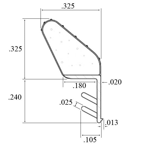 Foam Filled Teardrop Weatherstrip - Bronze or White