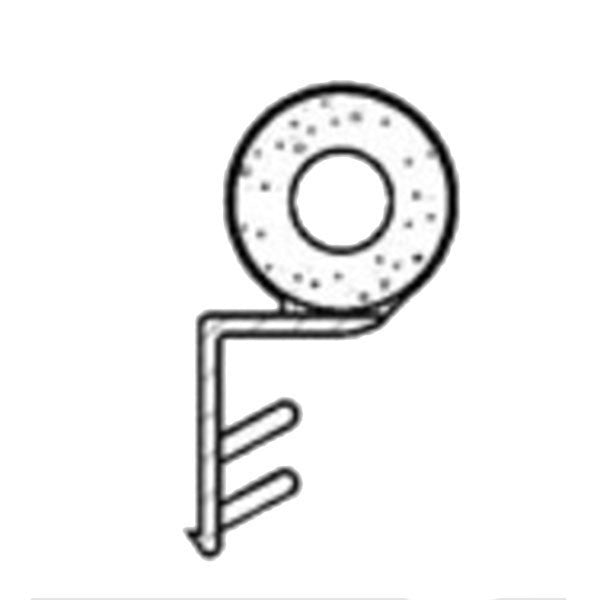 Hollow Core Foam Filled Bulb, .250 Diameter Offset Barb Weatherstrip - Beige