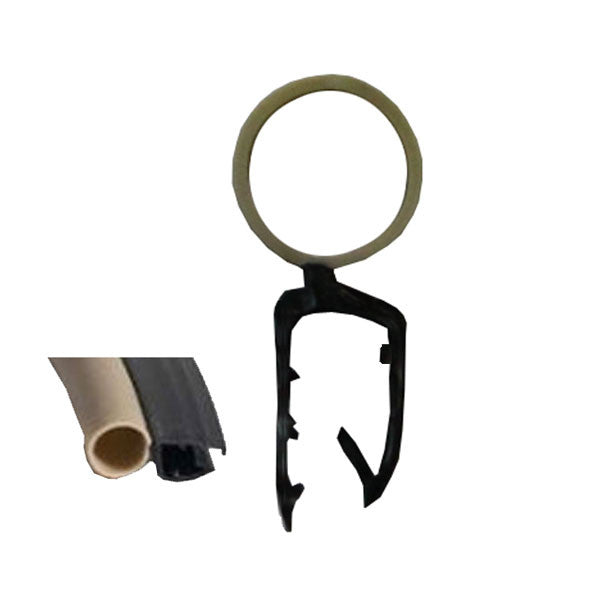 Bilt Best Horizontal Frame Weatherstrip, .250 Diameter Bulb - Black & Tan
