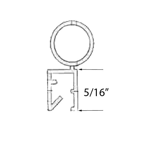 Bilt Best Horizontal Frame Weatherstrip, .250 Diameter Bulb - Black & Tan