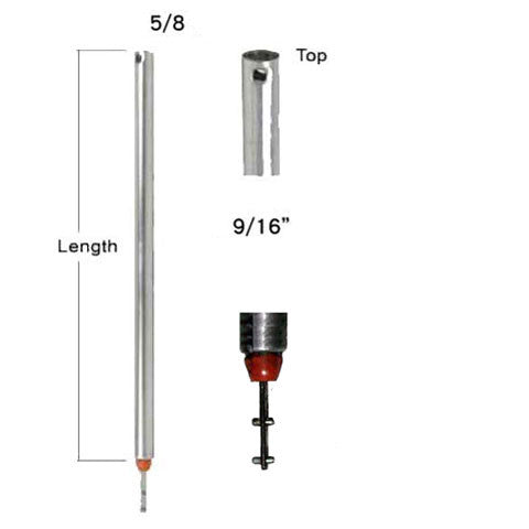 5/8 Inch Spiral Tilt-In Window Balance Rod w/ Red Bearing
