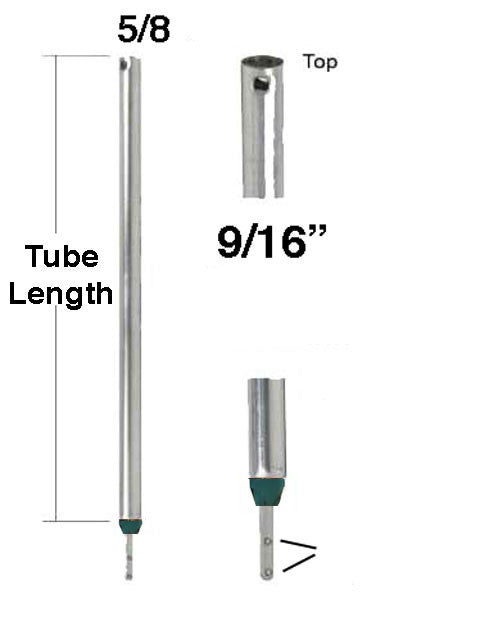 5/8 Inch Spiral Tilt-In Window Balance Rod w/ Blue Bearing