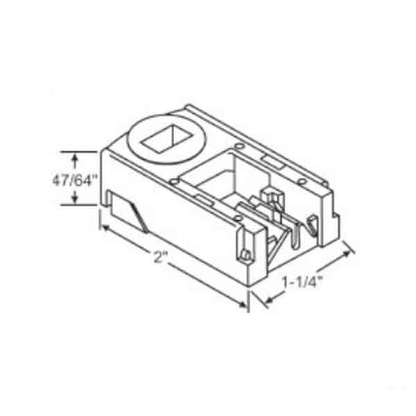 Pivot Lock Balance Shoe, 1-1/4 x 2 x 47/64, Natural Cam
