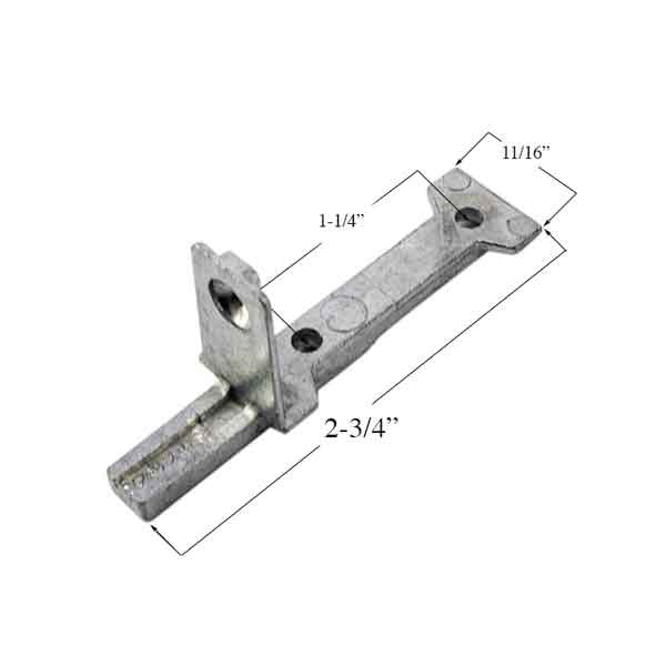 Pivot Bar, 2-3/4", 2 Hole, with Support Leg, Spectus Windows