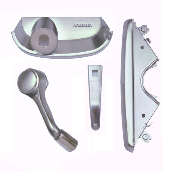 A-Series Traditional Folding Hardware Set Casement Windows 9005393 Traditional Folding Hardware Pack - Satin Nickel