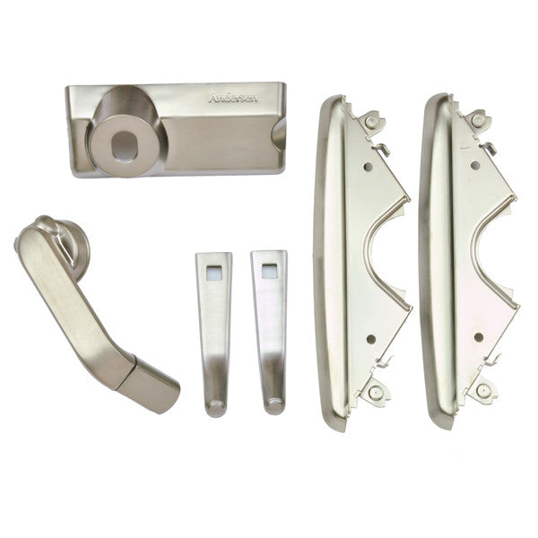 A-Series Contemporary Folding Hardware Set - Awning Windows 9005597 Contemporary Folding Hardware Package - Satin Nickel
