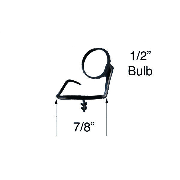 Weatherstrip, Pella Designer Series Hinged Door, 96" - Black