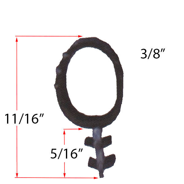 Pella PCS Sliding Door Frame Weatherstrip - Black