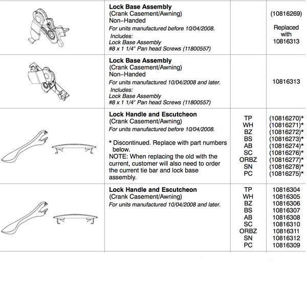Marvin Ultimate Casement Sash Lock Handle With Escutcheon