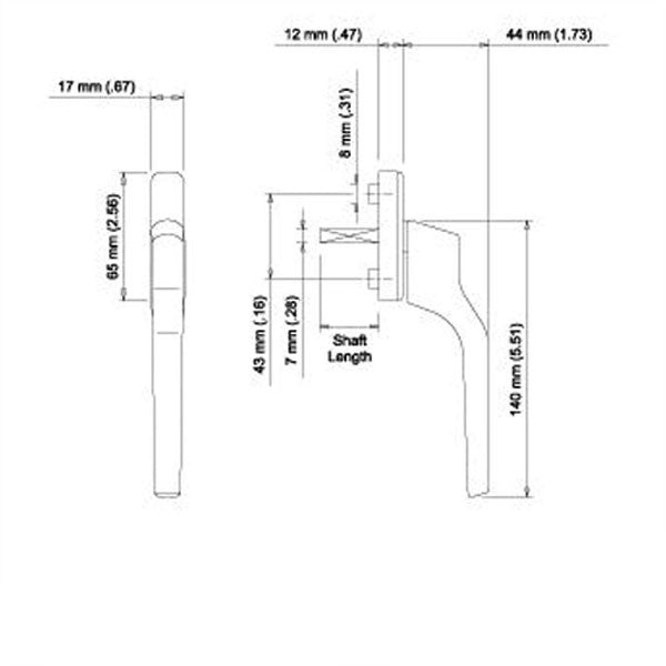 Marvin Window Ultimate French Casement Lock Handle,