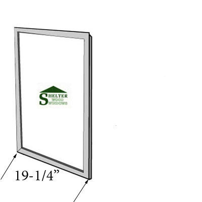 16" Width: Shelter White Clad Wood Casement Sash Stiles & Rails, 16 Series - No Glass