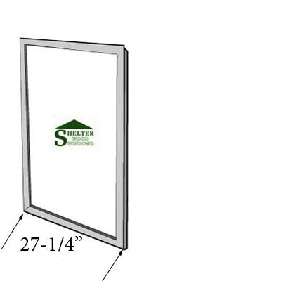 24" Width: Shelter White Clad Wood Casement Sash Stiles & Rails, 24 Series - No Glass