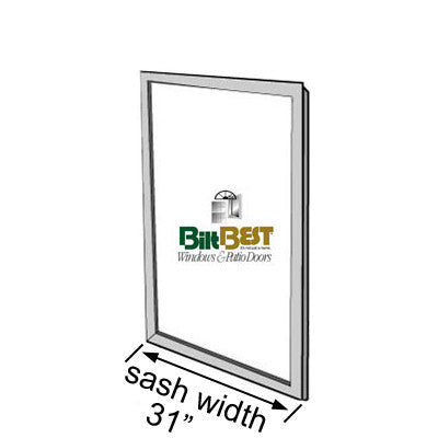 Bilt Best Primed Wood Casement Sash Stiles and Rails 28" Width (Glass Size); Glass Not Included