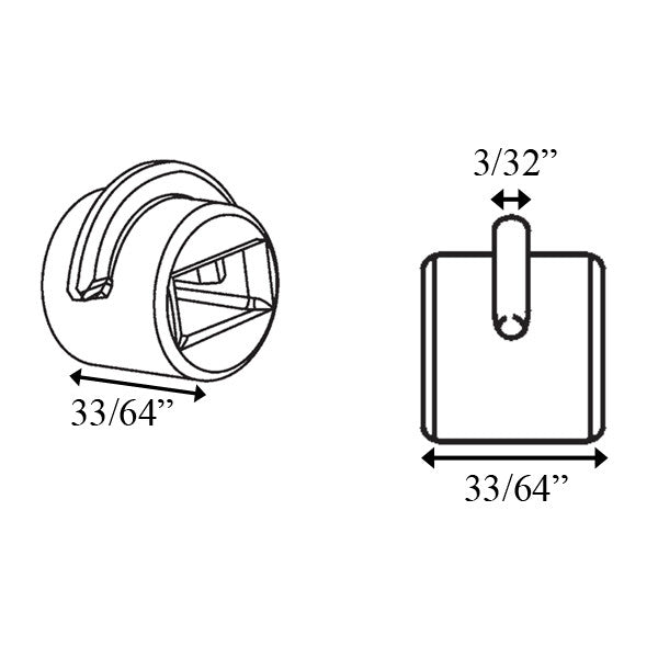 Locking Collar - Blue - Ridge Width: 3/32 inch