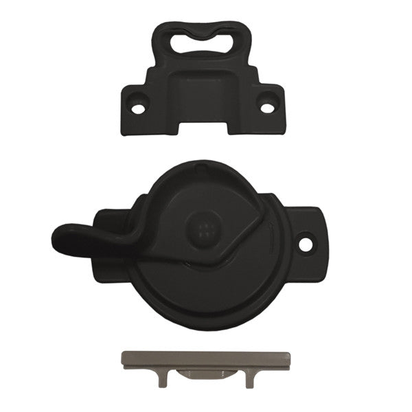 Active Lock and Keeper Kit 9135689 Lock and Keeper Kit with Screws - Active 1" Glass - Black