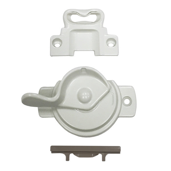 Active Lock and Keeper Kit 9135686 Lock and Keeper Kit with Screws - Active 1" Glass - White