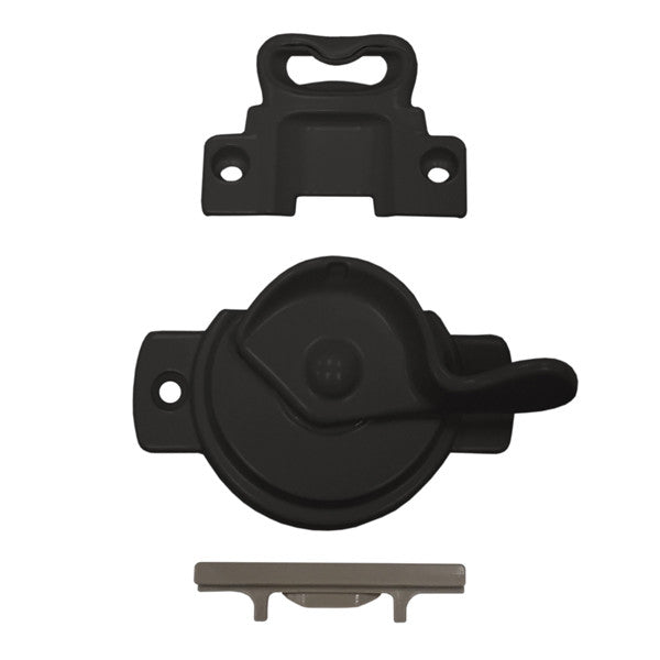 Passive Lock and Keeper Kit 9015696 Lock and Keeper Kit with Screws - Passive 1" Glass - Black