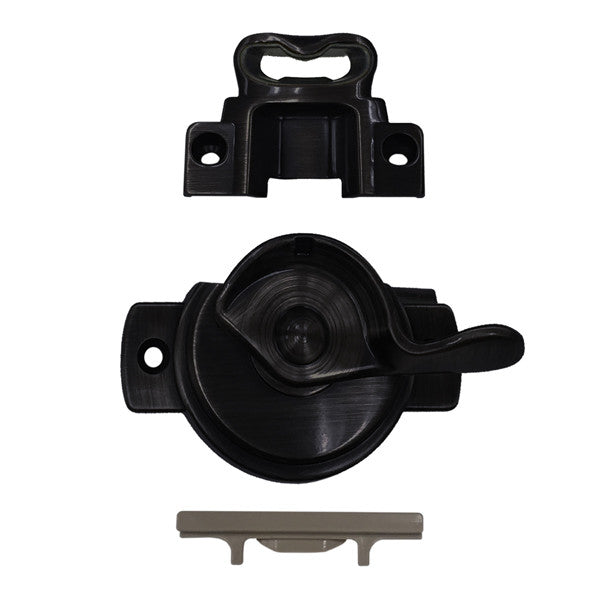 Passive Lock and Keeper Kit 9135698 Lock and Keeper Kit with Screws - Passive 1" Glass - Oil Rubbed Bronze