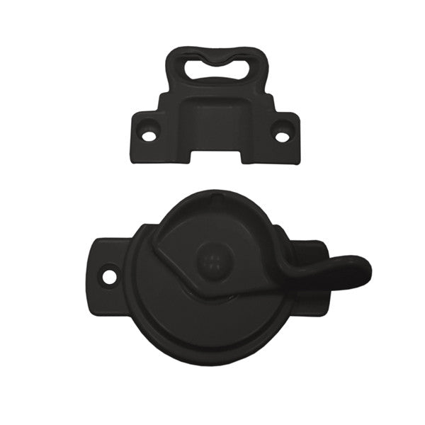 Passive Lock and Keeper Kit 9015625 Lock and Keeper Kit with Screws - Passive 3/4" Glass - Black