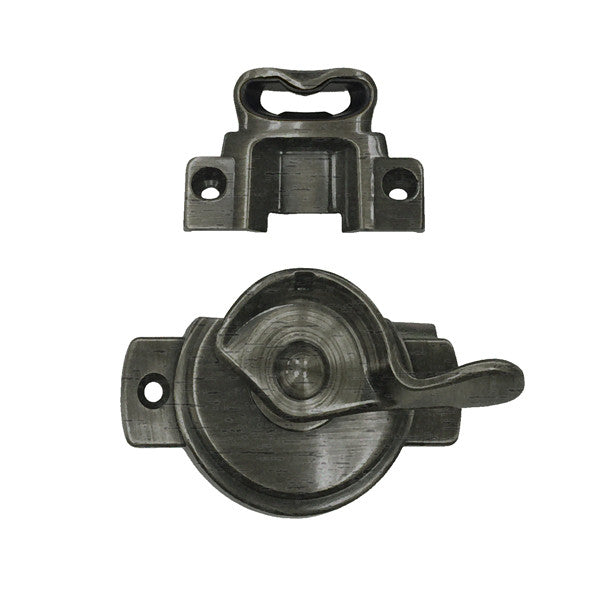 Active Lock and Keeper Kit 9015619 Lock and Keeper Kit with Screws - Active 3/4" Glass - Distressed Nickel