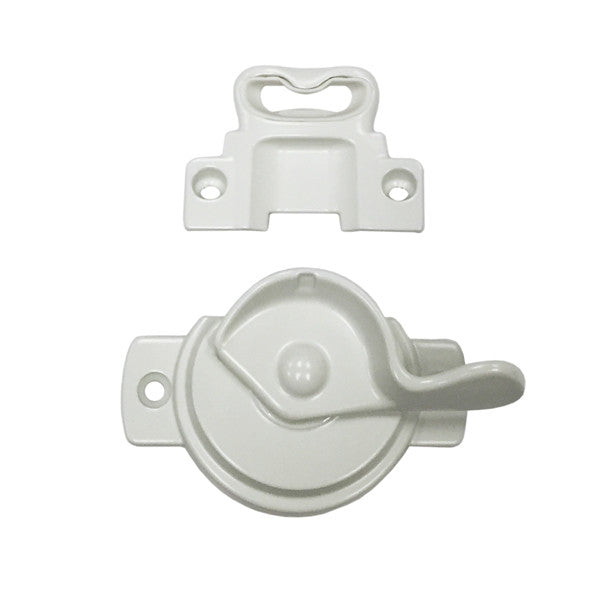 Passive Lock and Keeper Kit 9015622 Lock and Keeper Kit with Screws - Passive 3/4" Glass - White