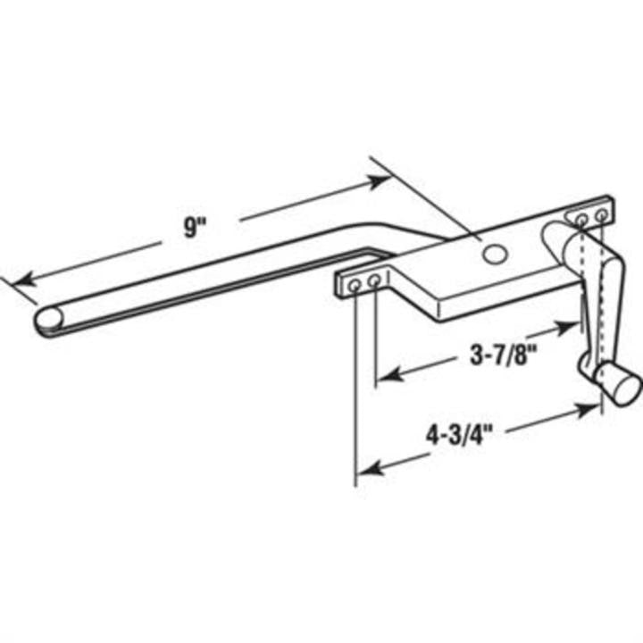 Casement Window 9" Square Series Operator - Brown