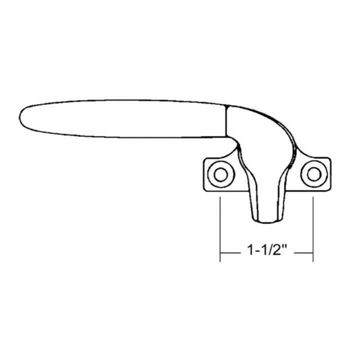 Casement Window Locking Handle With 1-1/2" Screw Holes