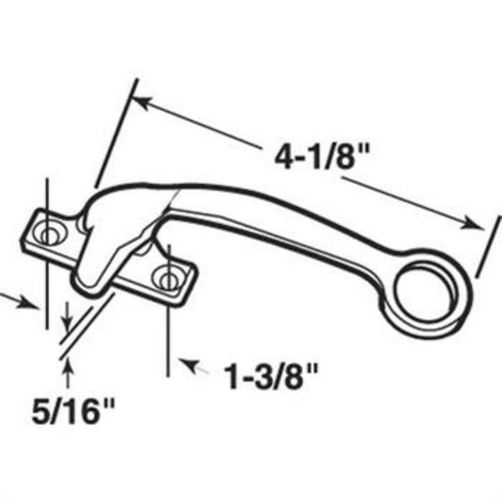 Casement Window Locking Handle With 1-3/8" Screw Holes and Heavy Bronze Casting