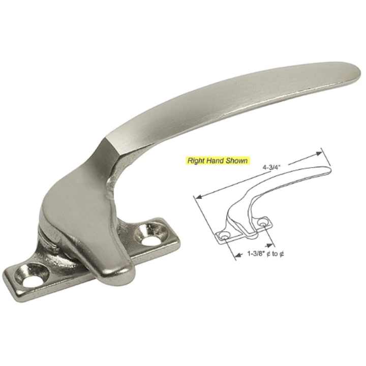 Casement Window Cam Handle with 1-3/8" Screw Holes