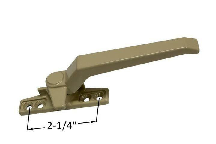 Casement Window Locking Handle With 2-1/4" Screw Holes - Beige