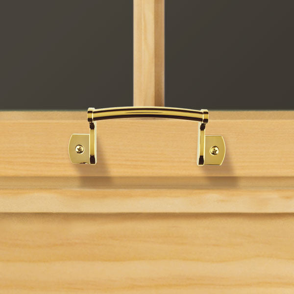 Traditional Sash Bar Lift 9004435 Traditional Sash Bar Lift with Screws - Bright Brass